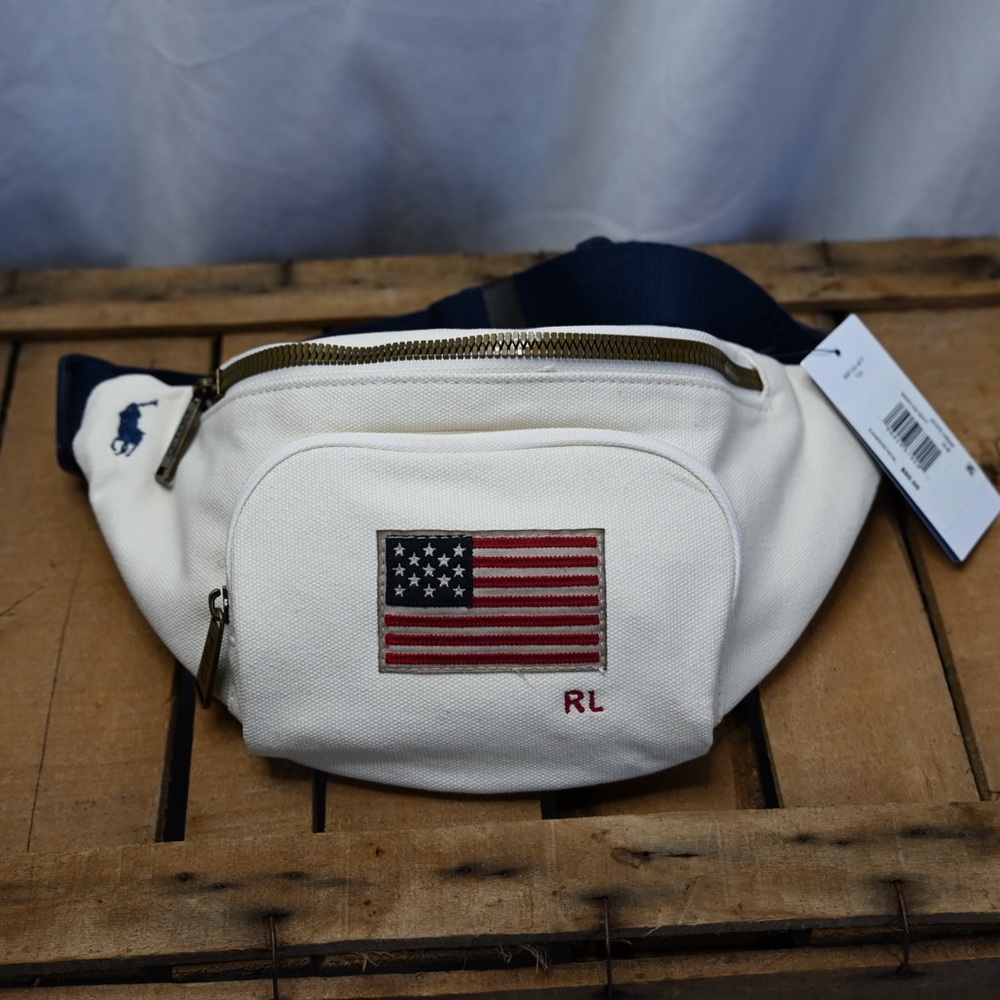 White Ralph Lauren Canvas Fanny Pack